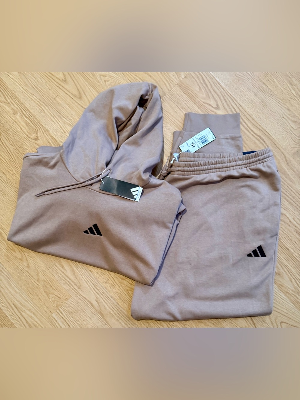 Adidas FeelCozy HD Tracksuit Set Chalky Brown Hoodie Joggers 4XL NWT Streetwear